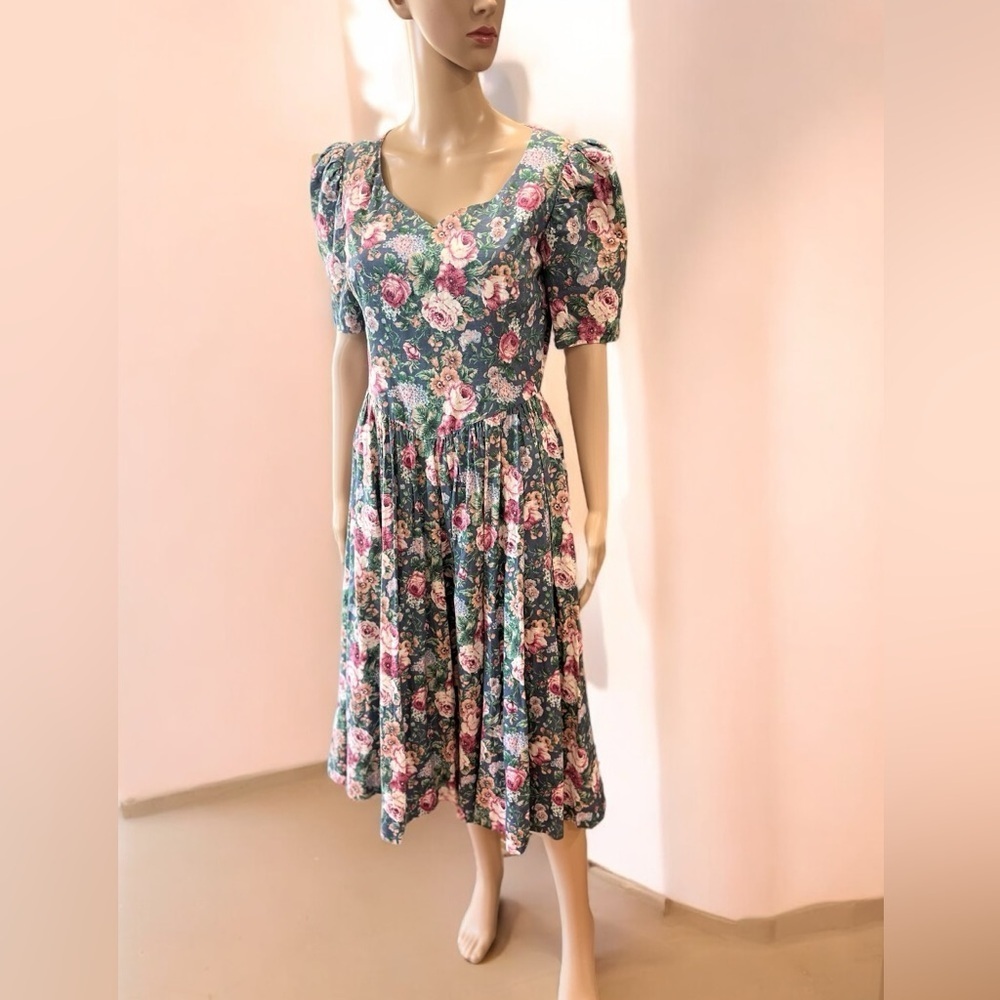 Garden cottage HANDMADE “Laura Ashley” style floral vintage 80’s dress pockets